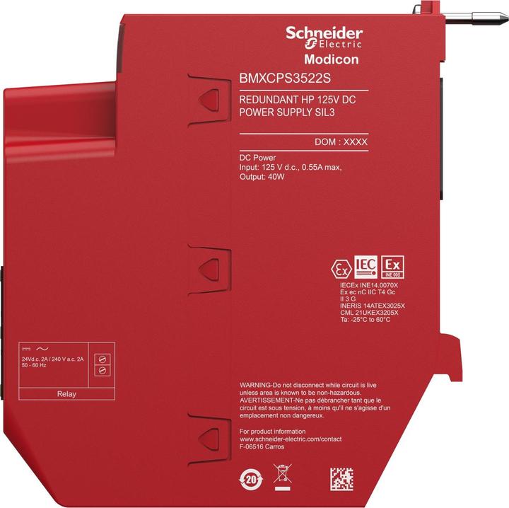Produktbild Schneider Electric M580S NETZTEIL 125VDC REDUNDANT BMXCPS3522S
