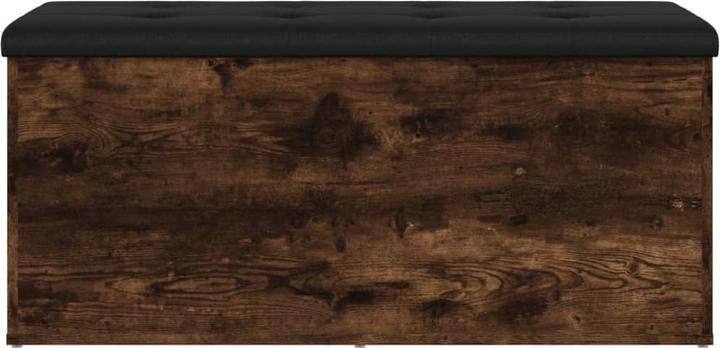 Actual product image VidaXL Bench with storage space smoked oak 102x42x45 cm (102 cm)
