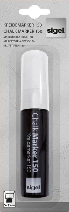 Produktbild Sigel Kreidemarker 150 Weiss (Weiss, 15 mm, 1 x)