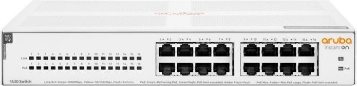Image du produit HPE HP Switch 1430 16G PoE 124W 16x10/100/1000 PoE (16 Ports)