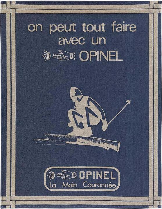 Opinel 001863 Unisex Küchentuch Jacquardmuster blau 50 x 70 cm (50 x 70 cm)