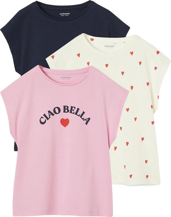Vertbaudet 3er-Pack Mädchen T-Shirts BASIC