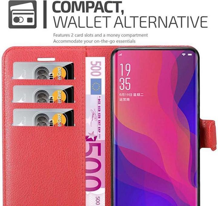 Actual product image Cadorabo Book with stand function cover (Oppo Find X)