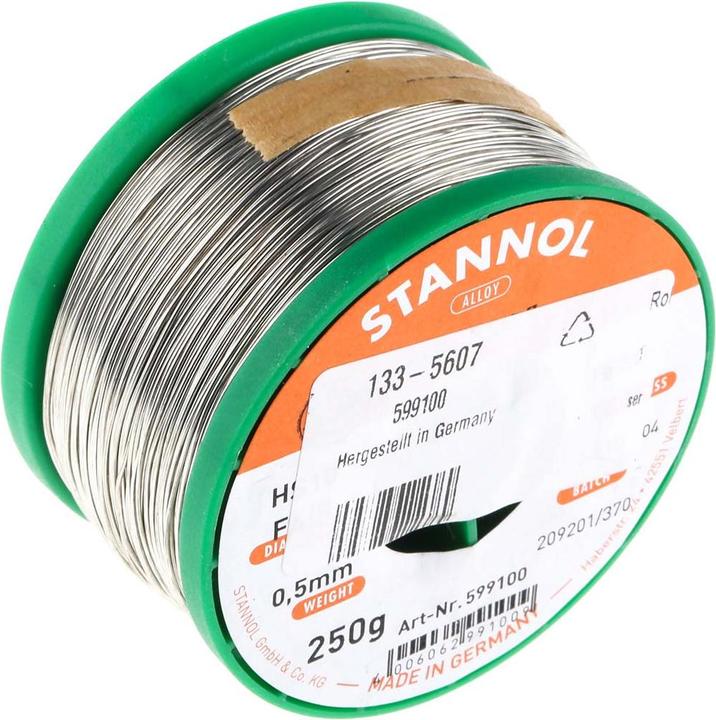 Produktbild Stannol Lötzinn bleifrei Spule HS10-Fair Sn99.3 (Lötzinn)