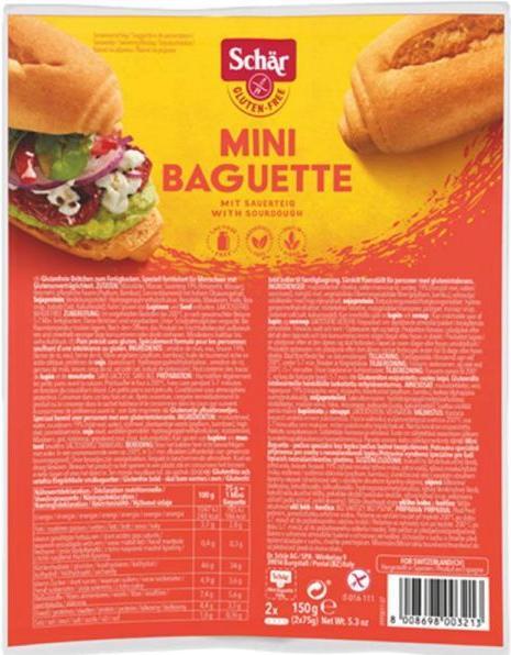 Image du produit Schär Mini baguette sans gluten (150 g)