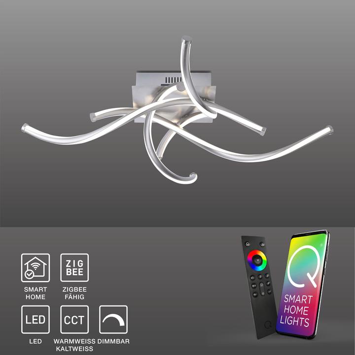Actual product image Paul Neuhaus Q LED ceiling and wall light Q-MALINA permanently installed 50 W warm white