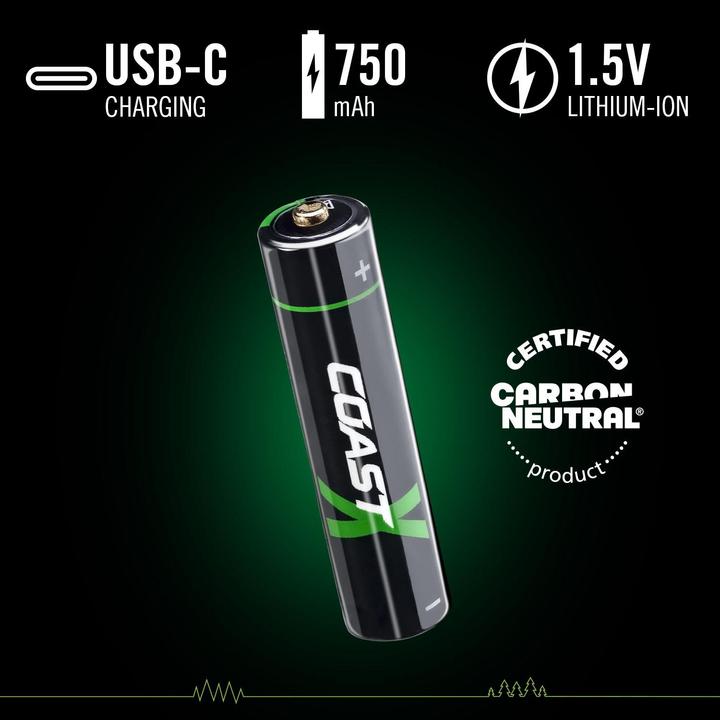 Produktbild Coast Zithion-X USB-C (4 Stk., AAA, 750 mAh)