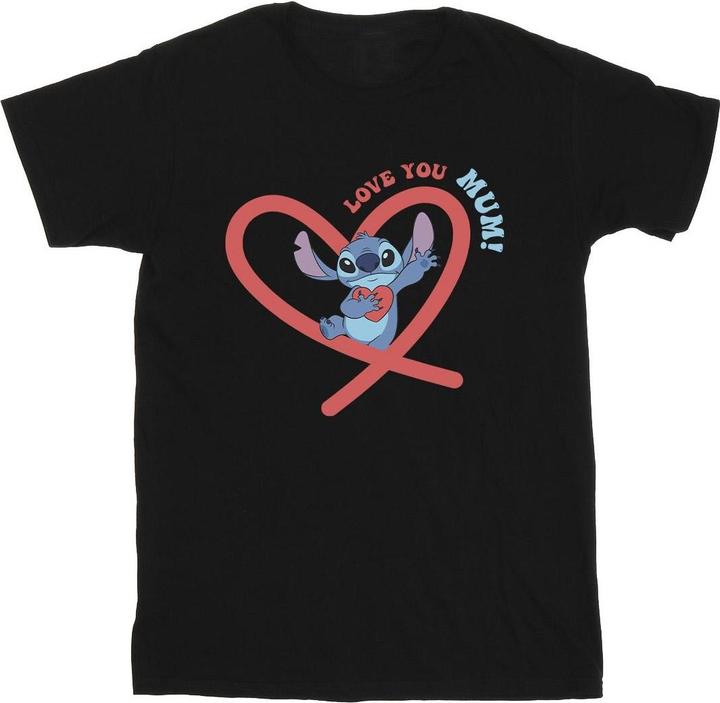 Disney Lilo & Stitch Love You Mum TShirt Jungen