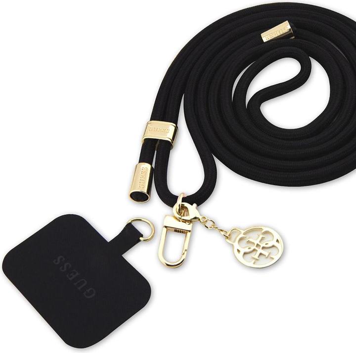 Productafbeelding Guess GUOUCNMG4EK Universele CBDY-koord pasek czarny/zwart Nylon 4G Metalen Bedel
