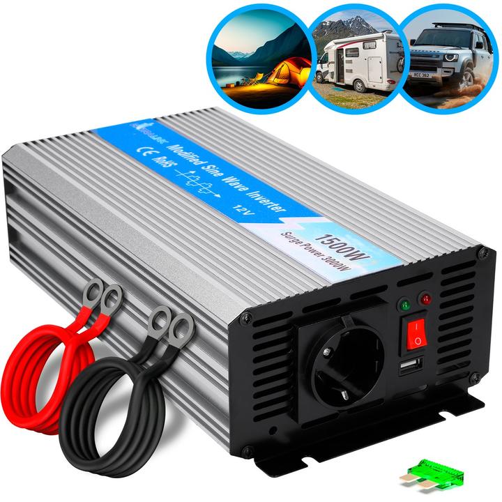Immagine prodotto Extralink CONVERTITORE DI TENSIONE 12V - 230V, 1500W, SINUS OPIM-1500W MODIFICATO