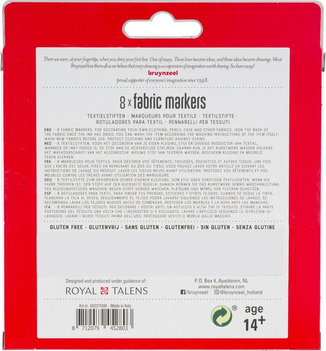 Produktbild Bruynzeel Textilmarker (Mehrfarbig, 8 x)