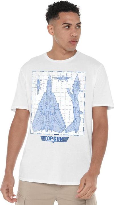 Immagine prodotto Top Gun Maglietta Diagramma del Jet Uomo (4XL)
