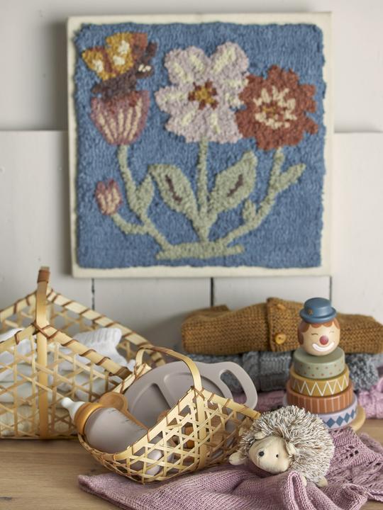 Actual product image Bloomingville Mini Sallie Wall Decor, Blue, Cotton (35 x 35 x 3.5 cm)