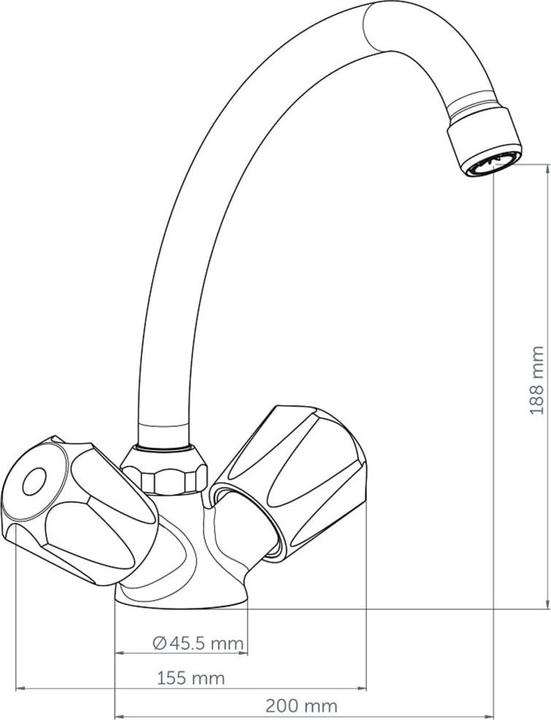 Image du produit Schütte DUO MIX II Robinet d'évier basse pression