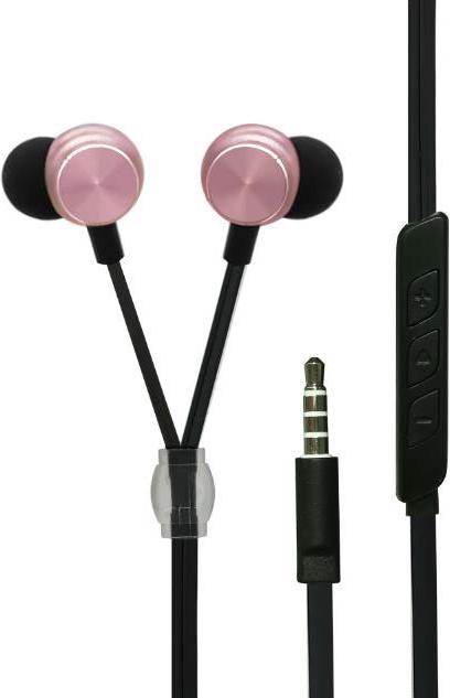 Actual product image 2GO Metallic InEar Headset 3.5mm stereo, silver/red (Cable)