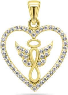 Actual product image Brilio Silver - Playful gold-plated pendant with PT20Y zircons