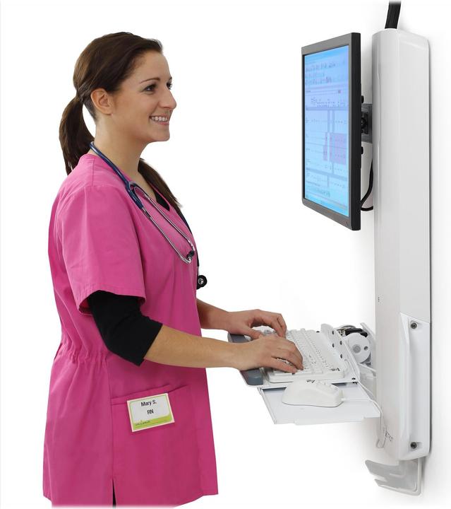 Actual product image Ergotron Sit-Stand Vertical Lift, High Traffic Area - Mounting Kit (Wall Mount, Handg (Wall, 24.02")
