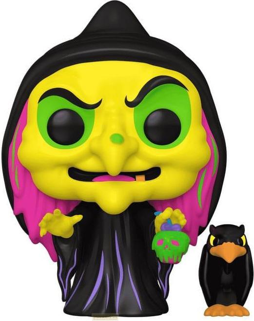 Funko POP! Disney Villains Blanche-Neige - Disguised Evil Queen with Raven Lumière Noire Exclusive