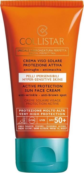 Immagine prodotto Collistar CS Sun - Protezione Attiva Crema Viso Antirughe SPF 50+ (Crema solare viso, SPF 50, 50 ml)