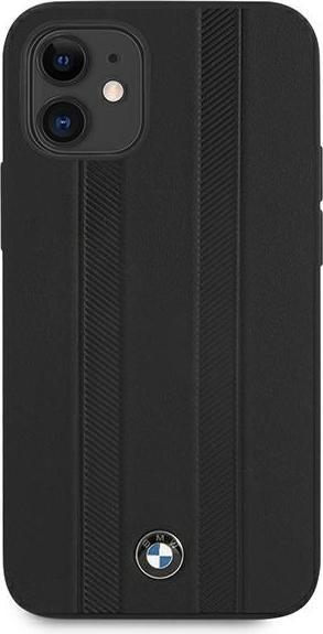 Actual product image BMW Hard Case Leather Tire Marks for Apple iPhone 12 mini - black (Apple iPhone 12 mini)