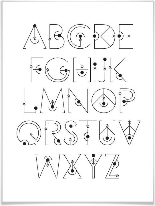 Actual product image Trenddeko Alphabet Gravity (40 x 50 cm)