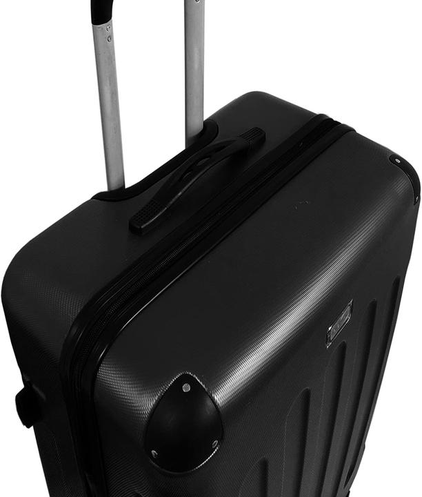 Immagine prodotto Mojawo Set di valigie di lusso a guscio rigido 3 pezzi, nero (Bagaglio a mano (fino a 50 litri), M (50 - 90l), L (90 - 115l))