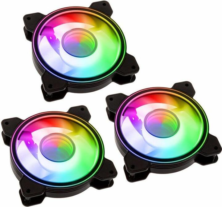 Produktbild AeroCool Mirage 12 ARGB Pro Computergehäuse Kühlset 12 cm Schwarz (120 mm, 3 x)