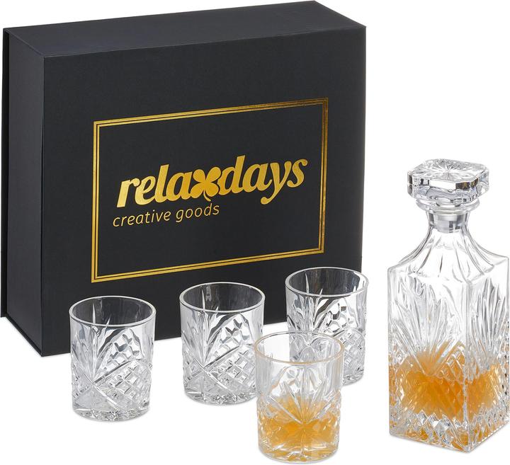 Relaxdays 5-piece whisky set (8 dl, 1 x, Whisky glass)