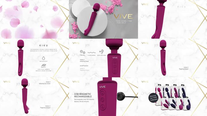 Actual product image Shots Kiku - Double Wand with G-Spot Flapping
