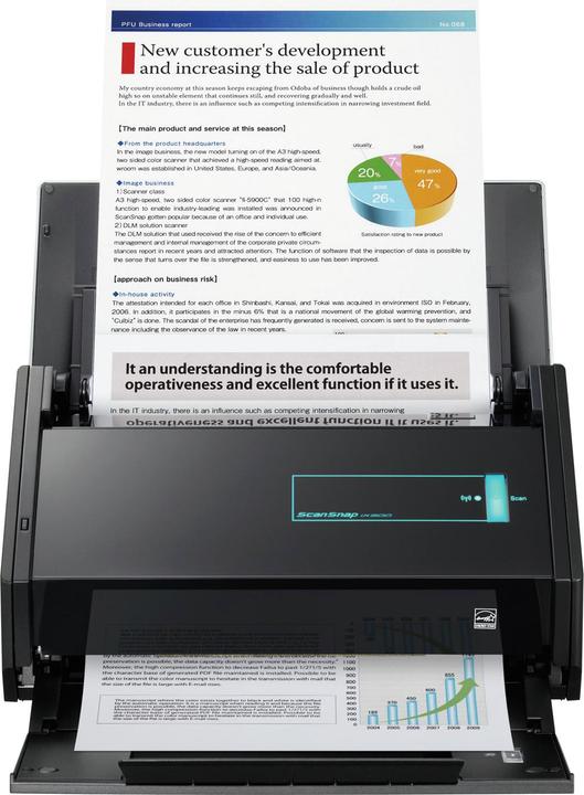 Actual product image Fujitsu ScanSnap iX500 with Nuance Power PDF software