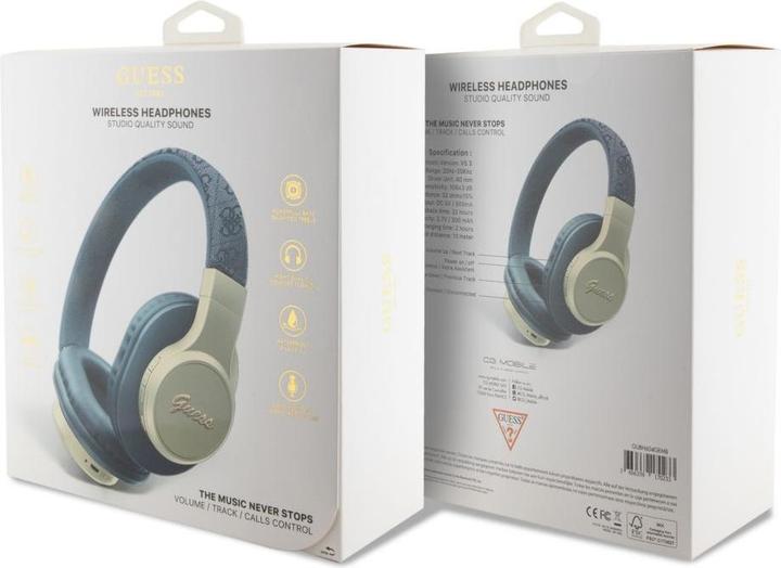 Produktbild Guess Wireless Leather Headphone with Metal Logo (ANC, 32 h, Kabellos)