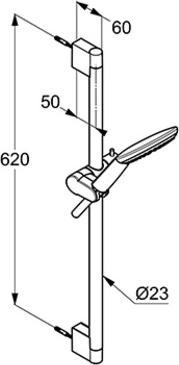 Produktbild Kludi Brause-Set 1S FRESHLINE 600mm chr (1 Strahlarten)