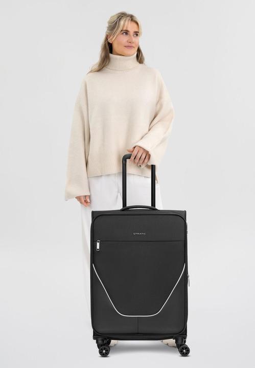 Actual product image Stratic taska 4-wheel trolley M 65 cm with expansion fold (74 l, L (90 - 115l))