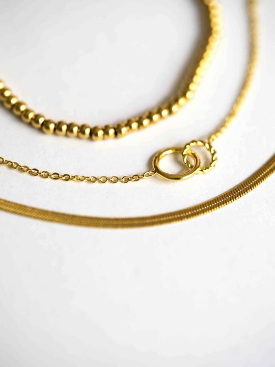 Actual product image Tara Style Everyday Classics bracelet - bracelet set (waterproof) (18k gold-plated stainless steel, 100% waterproof)
