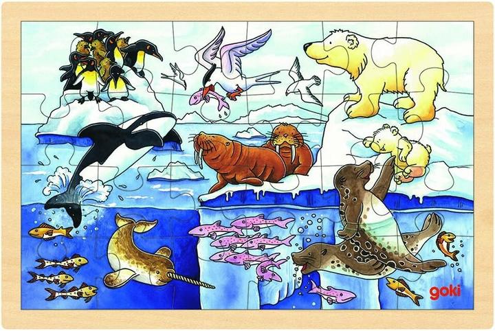 Image du produit Goki Puzzle à assembler Animaux polaires (24 pièces)