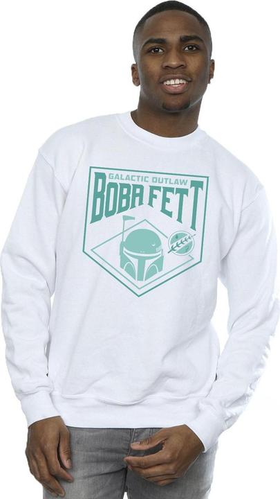 Actual product image Star Wars Mens The Book Of Boba Fett Galactic Helm Chest Sweatshirt (4XL)