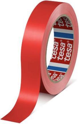 Produktbild tesa Verpackungsklebeband 60404, 6 mm x 66 m, rot (6 mm)