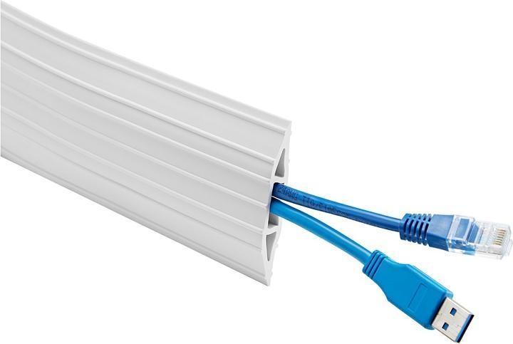 Produktbild Multibrackets Aufboden Kabelkanal 60x10000, PVC, weiss (Kabelkanal, 1000 cm)