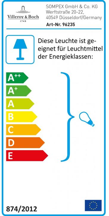 Energie-Label Villeroy & Boch Stockholm (E14)