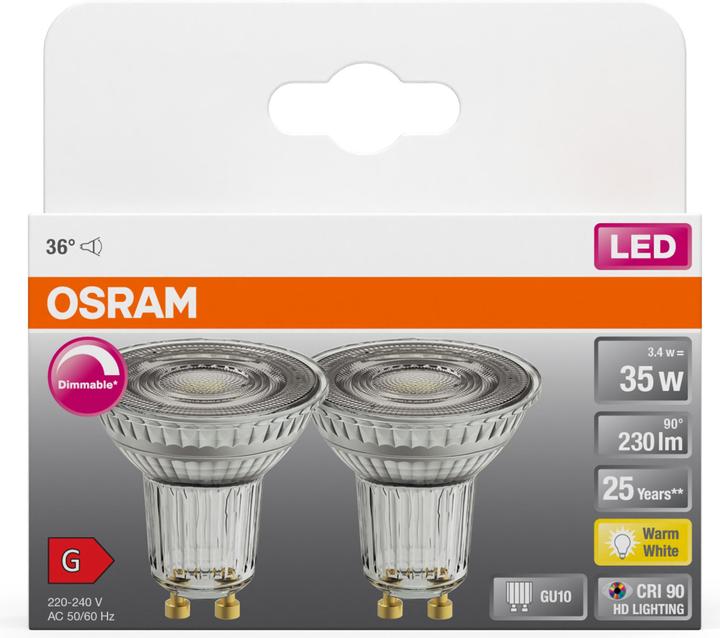 Actual product image Osram Led Superstar Par16 (GU10, 3.40 W, 230 lm, 2 x, G)