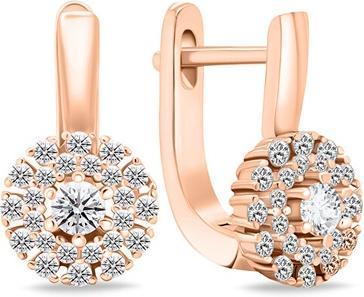Actual product image Brilio Silver - Decent bronze earrings with zircons EA674R