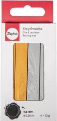 Produktbild Rayher Sealing Wax Gold and Silver Colored 12g - Pack of 4