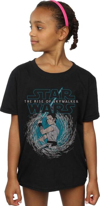 Actual product image Star Wars Girls The Rise Of Skywalker Rey Whirl Cotton T-Shirt (152, 158)