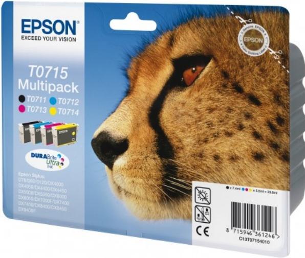 Actual product image Epson INK CARTR DURABRITE 4COLOUR T0715 (M, FC, C, Y)