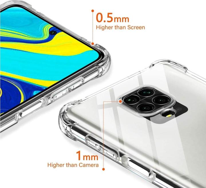 Actual product image Screenguard Xiaomi Redmi Note 9 Pro Case Crystal Soft Airbag Bumper (Xiaomi Redmi Note 9 Pro)