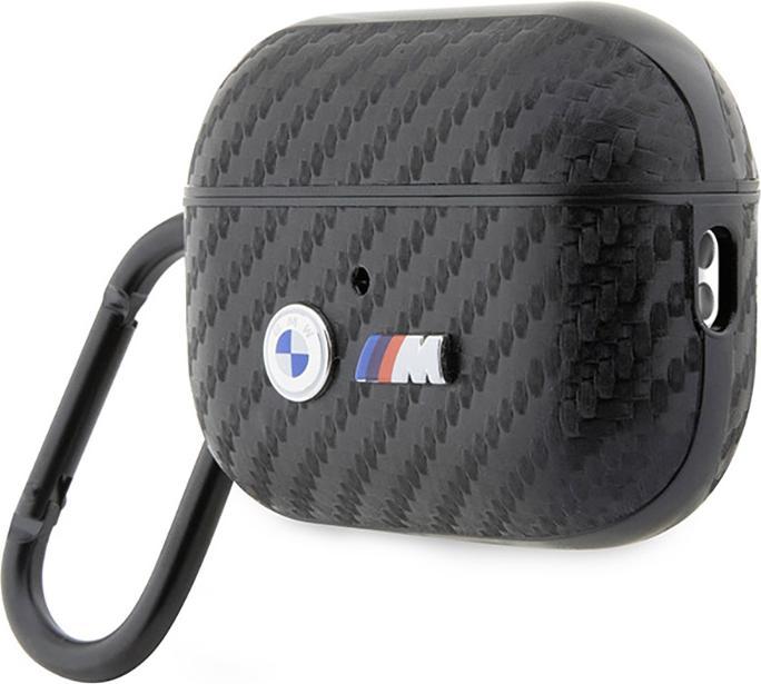 Produktbild BMW BMAP2WMPUCA2 AirPods Pro 2 gen cover czarny/black Carbon Double Metal Logo (Kopfhörer Hülle)