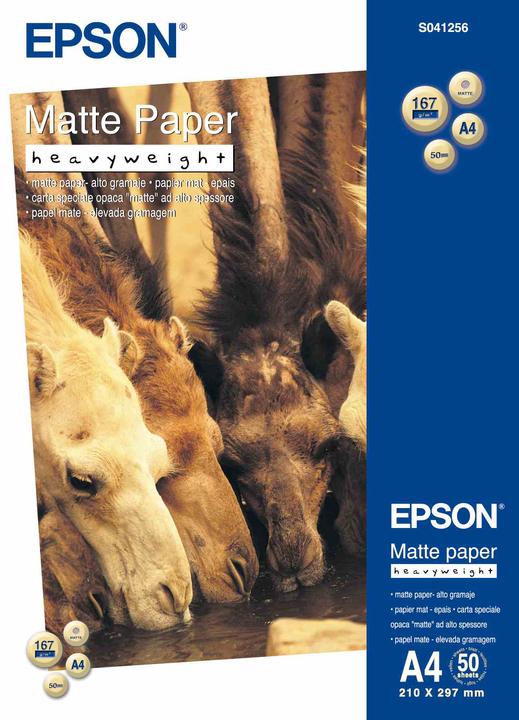 Actual product image Epson Matte Paper Heavy Weight (167 g/m², A4, 50 x)