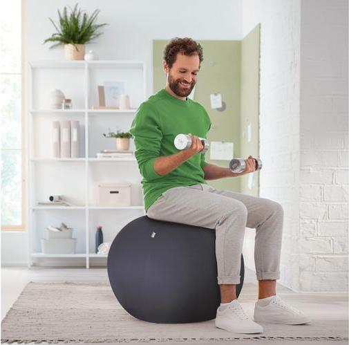 Productafbeelding Leitz Zitbal Active Ø 65cm fluweelgrijs (65 cm)