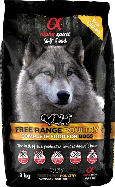 Immagine prodotto Alpha Spirit Pollame semi-umido, 3 kg (3000 g)