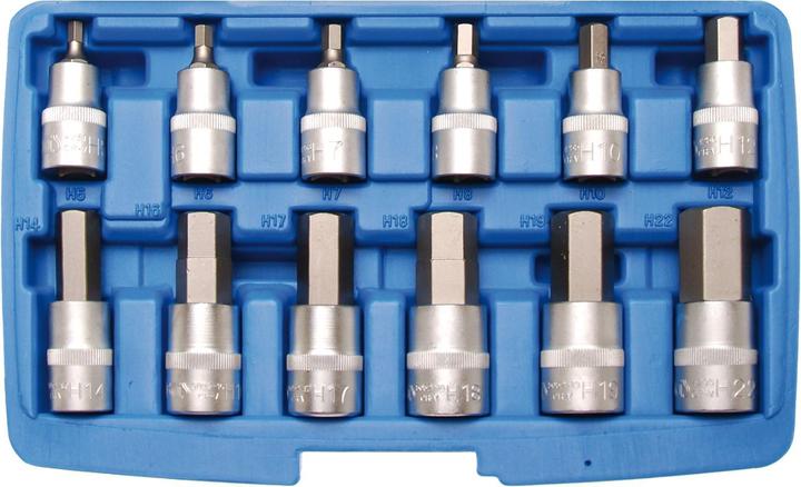 Image du produit BGS Jeu d'embouts (Six pans creux M5, Six pans creux M6, Six pans creux M8, Six pans creux M10, Six pans creux M12, Six pans creux M7, Six pans creux M14, Six pans creux M16, Six pans creux M17, Six pans creux M18, Six pans creux M19, Six pans creux M22)